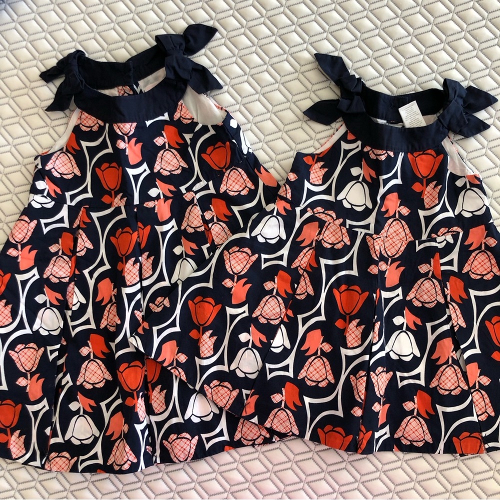 JANIE AND JACK Girls Dress 6-12 months TAILORED TULIPS bow shoulder